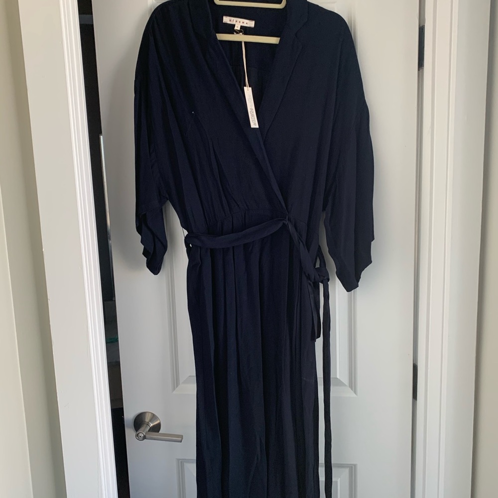 NWT Navy Xirena Midi Dress Sz L